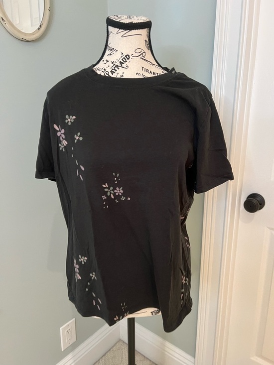 Splendid floral print short sleeve t-shirt | Black | Size L | Like New - Picture 9 of 12
